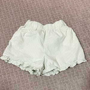 H&M Pale Mint Striped Ruffle Hem Kids Shorts